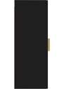 OrlandoKids Dulap de perete, negru, 34,5x34x90 cm, lemn compozit
