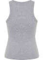 Trendyol Gray Stone Detailed Barbell Neck Regular Knitted Undershirt