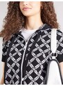 MICHAEL Michael Kors Geacă tricotată 'EMPIRRE' negru / alb