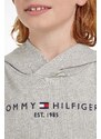 Tommy Hilfiger hanorac de bumbac pentru copii culoarea gri, cu imprimeu KS0KS00213