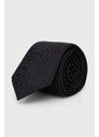 HUGO cravată de mătase culoarea negru 50515589
