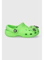 Crocs slapi copii CLASSIC IAM DINOSAUR CLOG culoarea verde