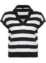 Trendyol Black Striped T-Shirt Look Basic Knitwear Sweater