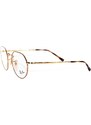 Rame ochelari de vedere unisex Ray-Ban RX6465 2945, Rotund, Auriu, Metal, 49 mm, 20 mm, 140 mm