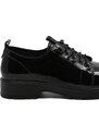 Pantofi dama Pass Collection negri din lac, cu aplicatii cristale OTR430011