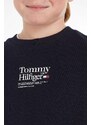 Tommy Hilfiger bluza copii culoarea albastru marin, cu imprimeu