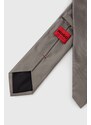 HUGO cravată de mătase culoarea gri 50468199