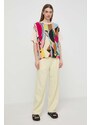 Weekend Max Mara bluză de mătase cu model 2415940000000