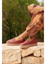 Manebi espadrile din piele intoarsa Hamptons Double Sole Espadrilles culoarea rosu, cu platforma, R 7.0 D0
