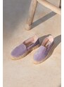 Manebi espadrile din piele intoarsa Hamptons Double Sole Espadrilles culoarea violet, cu platforma, R 6.3 D0