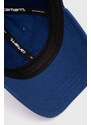 Carhartt WIP șapcă de baseball din bumbac Canvas Script Cap culoarea albastru marin, cu imprimeu, I028876.22TXX