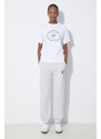 Sporty & Rich tricou din bumbac Eden Crest T Shirt culoarea alb, cu imprimeu, TS1074WH