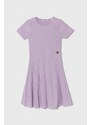 Guess rochie fete culoarea violet, mini, evazati