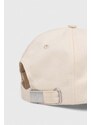 Samsoe Samsoe șapcă de baseball din bumbac culoarea bej, cu imprimeu