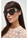 Balenciaga ochelari de soare femei, culoarea negru, BB0322S
