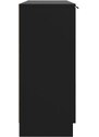 OrlandoKids Servanta, negru, 90,5x30x70 cm, lemn prelucrat