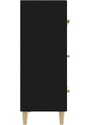 OrlandoKids Servanta, negru, 70x34x90 cm, lemn prelucrat
