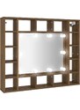 OrlandoKids Dulap cu oglinda si LED, stejar maro, 91x15x76,5 cm