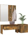 OrlandoKids Set de mobilier pentru hol, stejar fumuriu, lemn prelucrat