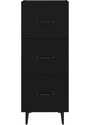 OrlandoKids Servanta, negru, 34,5x34x90 cm, lemn compozit