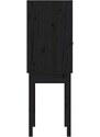 OrlandoKids Dulap inalt, negru, 60x40x120 cm, lemn masiv de pin