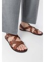 Vagabond Shoemakers sandale de piele TIA 2.0 femei, culoarea maro, 5531.201.27