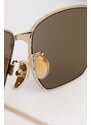 Balenciaga ochelari de soare culoarea auriu, BB0337SK