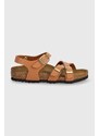 Birkenstock sandale din piele pentru copii Kumba Kids BFBC culoarea maro