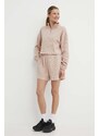 Reebok Classic pantaloni scurti Wardrobe Essentials femei, culoarea roz, neted, high waist, 100075333