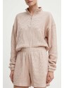 Reebok Classic pantaloni scurti Wardrobe Essentials femei, culoarea roz, neted, high waist, 100075333