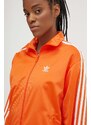 adidas Originals bluza femei, culoarea portocaliu, cu imprimeu, IP0610