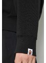 A Bathing Ape bluza Rhinestone College Pullover Hoodie barbati, culoarea negru, cu glugă, cu imprimeu, 1K30114306
