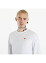 Comme des Garçons PLAY Long Sleeve Small Red Emblem T-Shirt UNISEX White