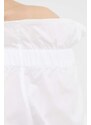 Mos Mosh bluza din bumbac femei, culoarea alb, neted