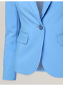 Willsoor Sacou formal pentru femei, albastru deschis, cu buton 16787