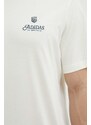 adidas Originals tricou din bumbac barbati, culoarea bej, cu imprimeu, IS2937
