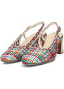 Tamaris damă cu design stilat pantofi cu toc slingback - multicolor