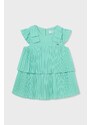 Mayoral rochie din bumbac pentru bebeluși culoarea verde, mini, evazati