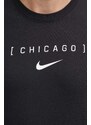 Nike tricou din bumbac Chicago Cubs barbati, culoarea negru, cu imprimeu
