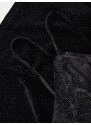 Rochie mini pe gat, cu slipici si fermoar ascuns, negru, dama, Reserved