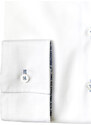 JERMYN'S Camasa Alba Dama EASY IRON - Exclusive Slim Fit cu garnitura paisley bleu (Marime: XL)