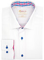 JERMYN'S Camasa alba regular barbati Luxury Classic Fit EASY IRON cu garnitura in carouri (Marime: 3XL)