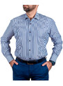 JERMYN'S Camasa slim office barbati in dungi bleumarin Luxury Slim Fit EASY IRON (Marime: L)