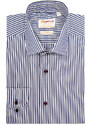 JERMYN'S Camasa slim office barbati in dungi bleumarin Luxury Slim Fit EASY IRON (Marime: L)