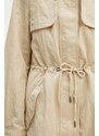 Guess geaca NATASHA femei, culoarea bej, de tranzitie, W4YL24 WGAW2