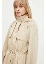 Guess geaca NATASHA femei, culoarea bej, de tranzitie, W4YL24 WGAW2