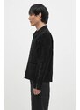 Filling Pieces geacă din piele întoarsă Leather Jacket Suede barbati, culoarea negru, de tranzitie, 75922791861