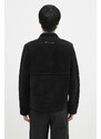 Filling Pieces geacă din piele întoarsă Leather Jacket Suede barbati, culoarea negru, de tranzitie, 75922791861
