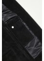 Filling Pieces geacă din piele întoarsă Leather Jacket Suede barbati, culoarea negru, de tranzitie, 75922791861