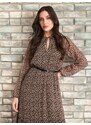 Sinsay - Rochie cu motiv animal - bej